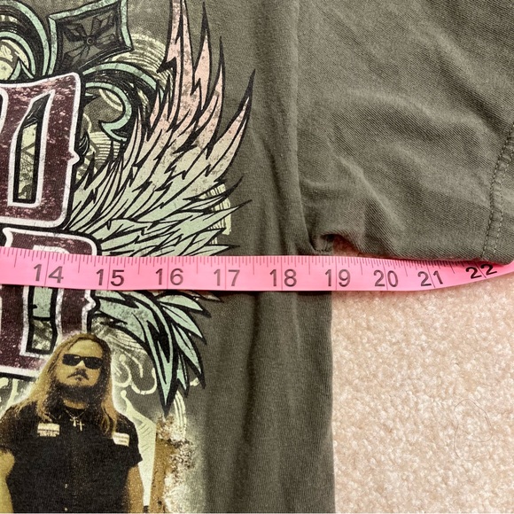 Lynyrd Skynyrd Shirt Mens Medium Green Concert Band Last of a Dyin Breed Tour - Picture 7 of 9